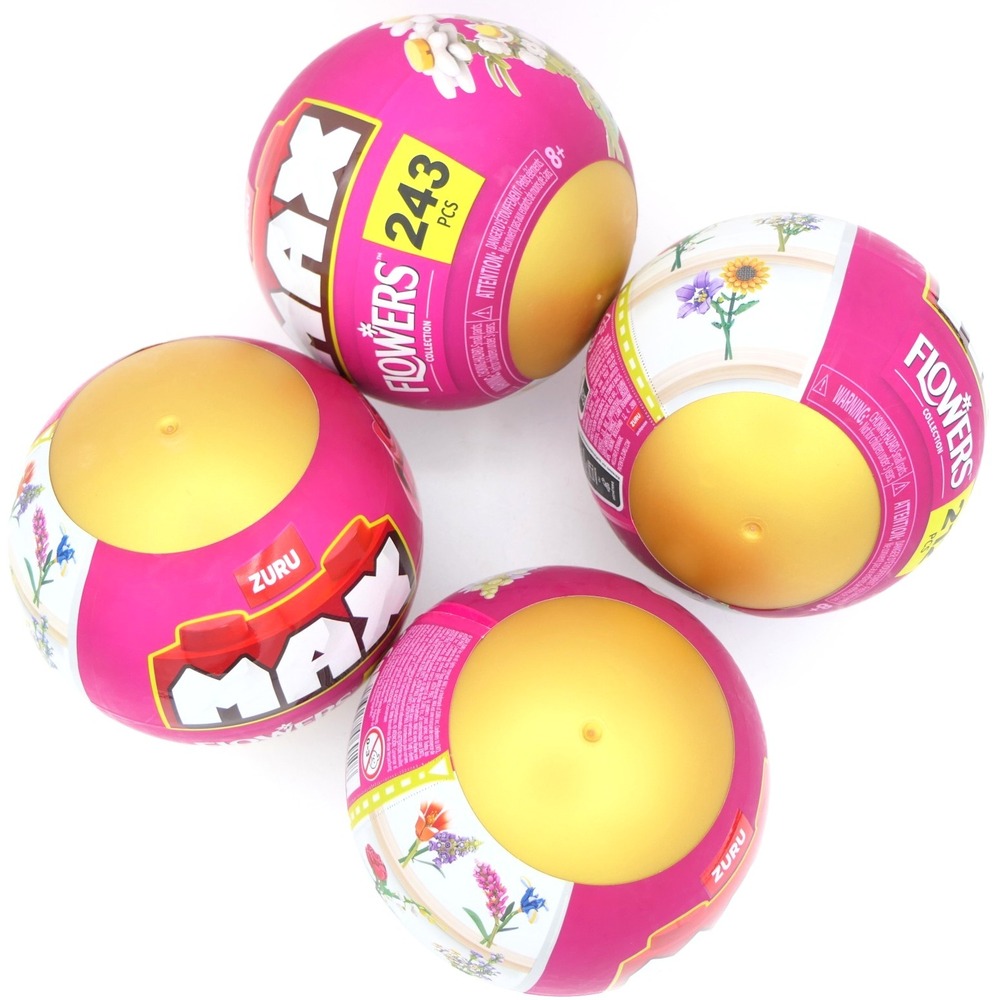 Zuru MAX Flowers Collection Capsule Building Toy 4 Pack - 204/212/232/243 Pcs